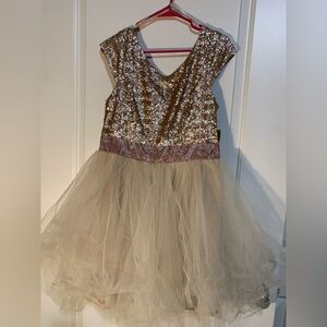 NWT Rose Gold Sequin short sleeve dress, size 13
